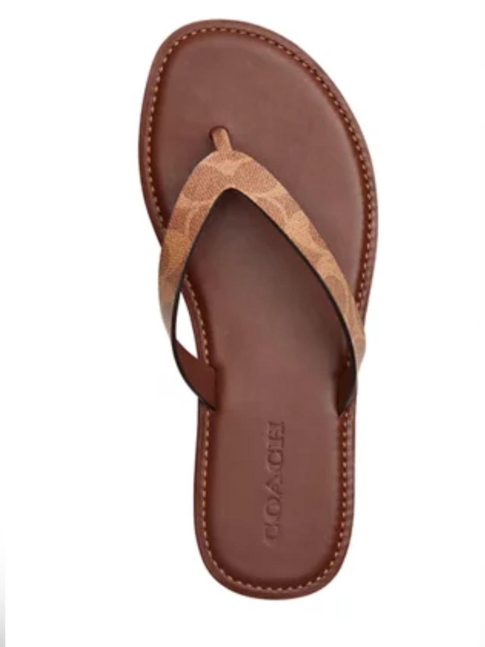COACH Brianna Signature Canvas Flip Flop Sandals sz 8 NWT